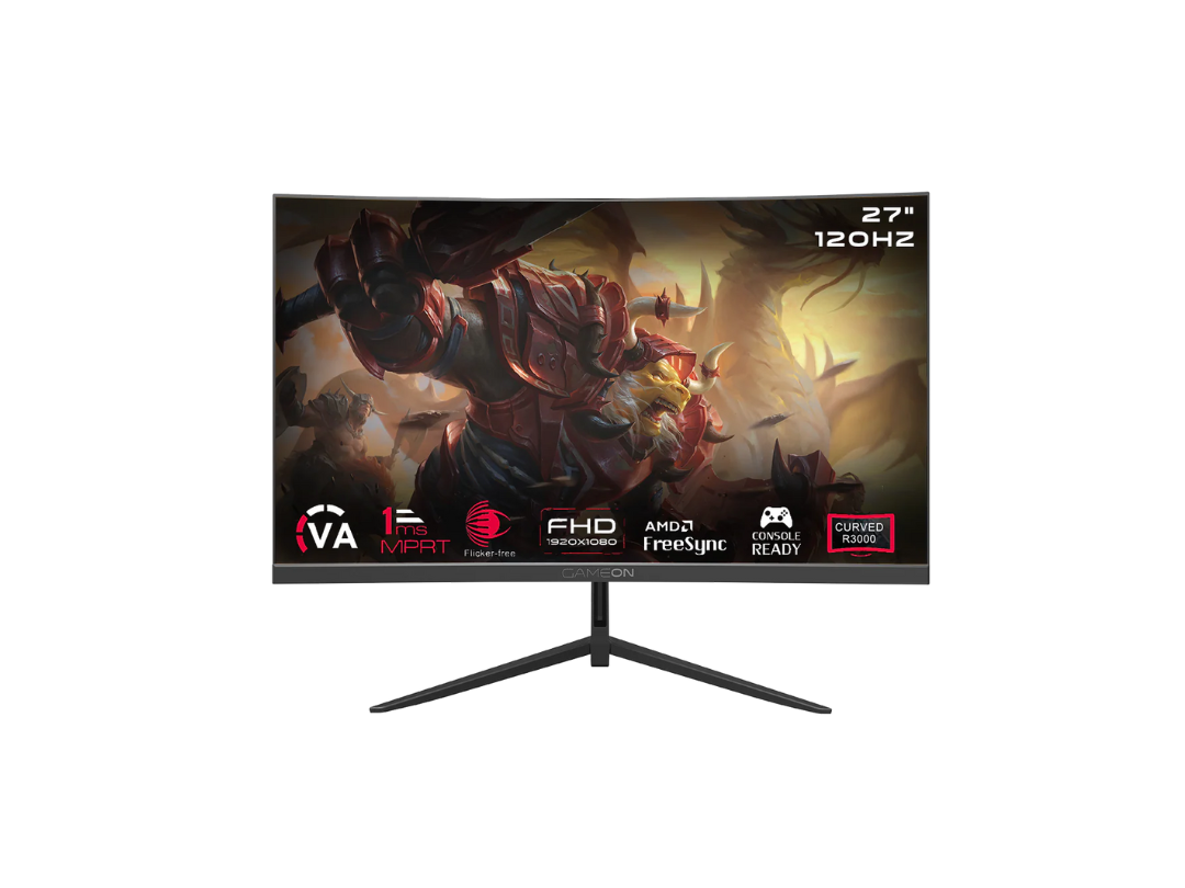 GAMEON Pro Series 27″ FHD Curved Gaming Monitor – Black Qatar GAMEON Pro Series 27″ FHD Curved Gaming Monitor – Black Qatar